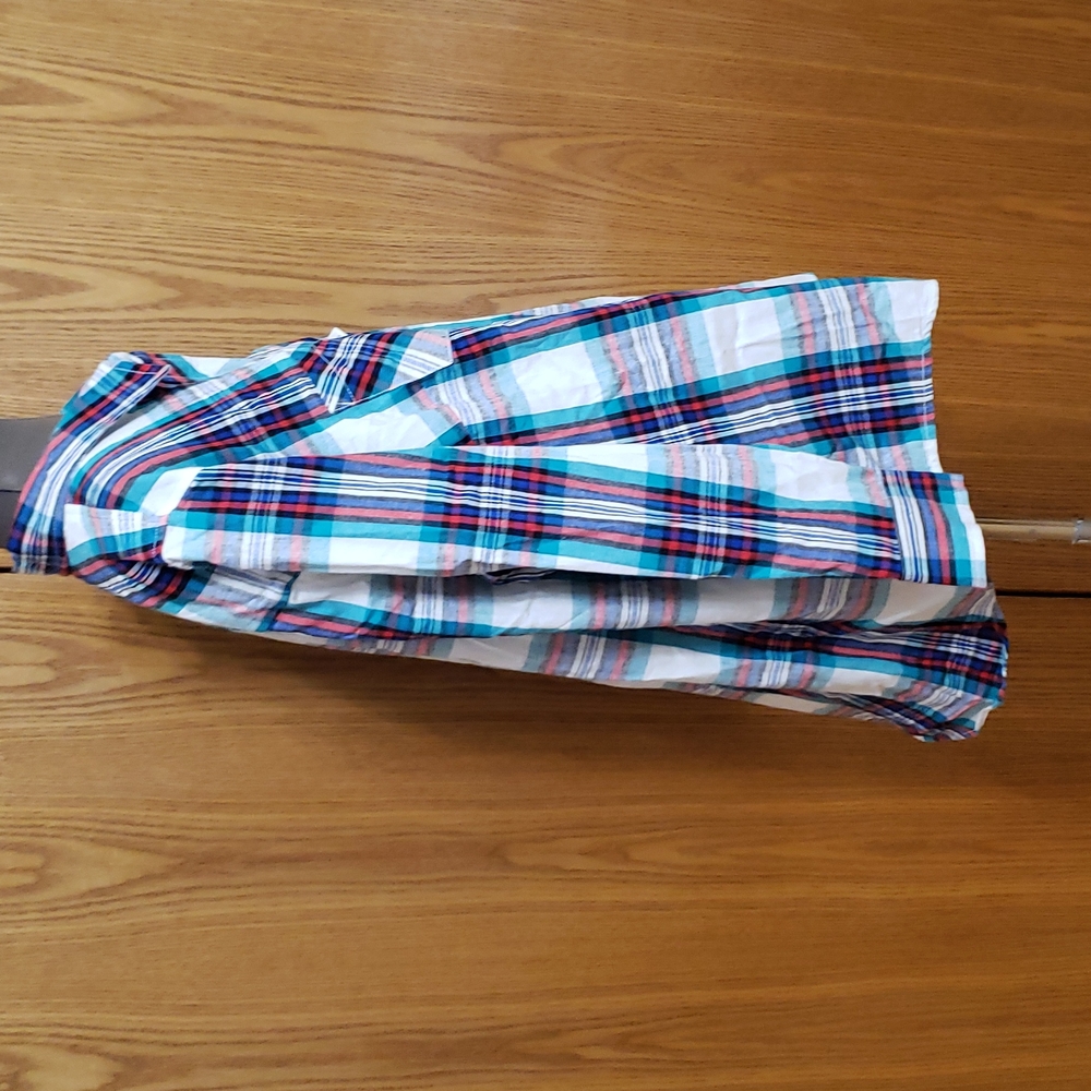 Terra & Sky - Winter White Plaid Flannel Shirt (Womens Plus 16W-18W) - Picture 2 of 12